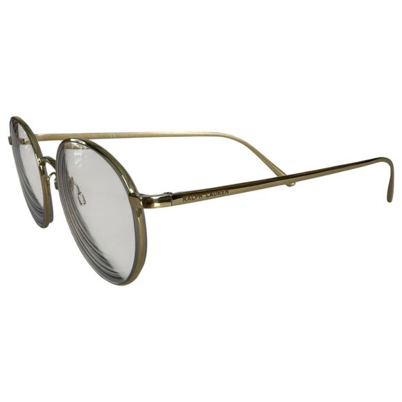 Ralph Lauren 5116T Gold Frame Round Lens Glasses Eyeglasses Frames -Needs lenses - Picture 3 of 6